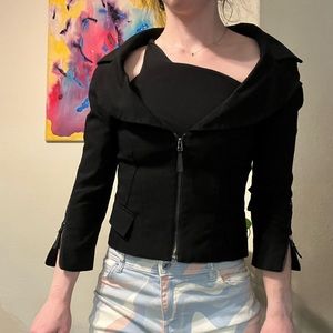 Bebe cropped blazer jacket